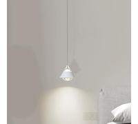 RXPVUXE Luminaire suspendu LED moderne simple en aluminium, éclairage d'îlot de cuisine 10 W, lampe de chevet longue suspendue, abat-jour en acrylique transparent, lustre de salle à manger à cordon ré