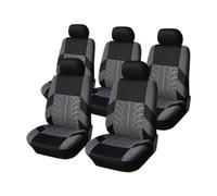 RXRJSU Ensemble Housses Siège Voiture Universelles 5 Pièces Adaptées À La Plupart Voitures avec Protection Style Détaillée Traces Pneus Couverture Siege(5PCS Gray)