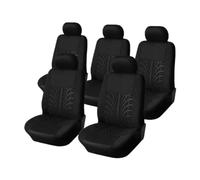 RXRJSU Ensemble Housses Siège Voiture Universelles 5 Pièces Adaptées À La Plupart Voitures avec Protection Style Détaillée Traces Pneus Couverture Siege(5PCS Black)