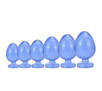 Rxuakoy 6 Tailles De Plugs Anaux En Silicone En Forme D'œuf Bouchon Anal De Très Grand Diamètre Boules De Boules Anales Vaginales En Silicone À Forte Ventouse Masturbateur Jouets Sexuels,Bleu,XL