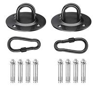 RXXR Lot de 2 crochets de plafond en acier inoxydable - Charge maximale : 450 kg - Pivote à 180 ° - Balançoire pour béton, bois, chaise, sac de sable, sling Trainer, gym