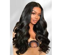 RXY All-Day Comfort Face-Framing Perruque Cheveux Humain 6x6 Perruque Femme Naturell Loose Body Wave 200% Densité Glueless Wig Human Hair Pré-Pincé Pré-Coupé Wear and Go Wig for Women 24 Pouces（61cm）