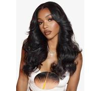 RXY All-Day Comfort Face-Framing Perruque Cheveux Humain 7x6 Perruque Femme Naturell Loose Body Wave 200% Densité Glueless Wig Human Hair Pré-Pincé Pré-Coupé Wear and Go Wig for Women 24 Pouces（61cm)
