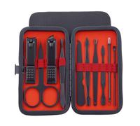 RXYNLL kit manucure,10pcs kit manucure professionnel,Coupe-Cuticule en Acier Inoxydable,coupe et polissage pour manucure et pédicure,Noir (10 pièces)