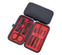 RXYNLL kit manucure,set trousse manucure femme 7pcs kit manucure professionnel,Coupe-Cuticule en Acier Inoxydable,coupe et polissage pour manucure et pédicure,Noir (7 pièces)