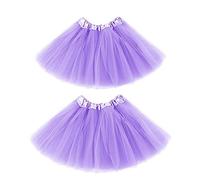 RY-EALY Jupe de Ballet Totem Poncho Tulle élastique à 3 étages Costume de fée Princesse de Danse Performance Carnaval Halloween Fête du Nouvel an Robe 2-8 Ans（Pourpre）