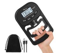 Ryaco Powermètre numérique à main - 180 kg - Rechargeable - Dynamomètre électronique - Couteau de force de préhension - Entraîneur de force de préhension - Avec écran LCD - Pour le sport, la maison