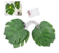 RYAN Monstera Feuille Guirlande Lumineuse Intérieur 3M avec 20 LED pour Terrasse Exterieur Décoration de Maison et Deco Jardin Exterieur pour Fête Plage Anniversaire