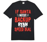 Ryan Santa's Backup Funny Ryan Christmas Name Comfort Colors Adult Heavyweight T-Shirt