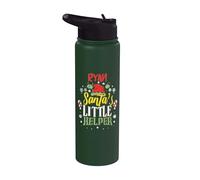 Ryan Santa's Little Helper Christmas Ryan Nom Stainless Steel Insulated Water Bottle