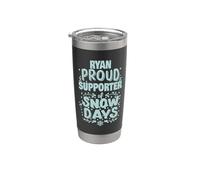 Ryan Supporter de Snow Days Ryan Christmas Winter Holiday Gobelet isotherme en acier inoxydable double paroi