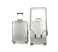 RyanDesign Housse de bagage transparente en PVC pour valise, 55,9 cm, imperméable, résistante aux rayures, avec double ouverture, ruban adhésif magique