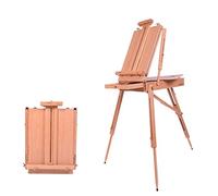 Ryanong Boîte portable pour peinture à l'huile en bois de hêtre massif avec cadre en A