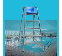 Ryanong Chaise de sauvetage en acier inoxydable 304 pour piscine hors sol, piscine publique et domestique, chaises hautes avec accoudoirs et repose-pieds, équipement de sauvetage