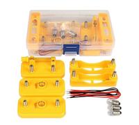 Ryanong Coffret d'expérimentation électrique - Circuit scientifique - Connecte la série et parallèle pour allumer de petites ampoules - Multifonction - Physique - Expérience Scie