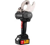 Ryanong Coupe-câble électrique à cliquet, 18 V/5 Ah, portable et robuste en aluminium et cuivre pour couper des câbles électriques jusqu'à Φ55 mm et Φ65 mm, EC/65 m
