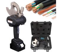 Ryanong Coupe-câble sans fil rechargeable avec mécanisme à cliquet, coupe les câbles blindés jusqu'à 75 mm, idéal pour électriciens et projets de bricolage