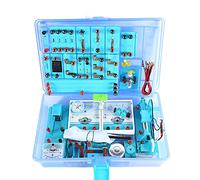 Ryanong Kit d'apprentissage de circuit électrique, kit d'expérimentation d'électromagnétisme en ABS bleu pour enfants de 8 ans et plus, nécessite 2 piles AA