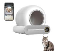 Ryanong Litière autonettoyante pour chat, boîte à litière automatique avec télécommande par application, prend en charge le réseau 2,4 GHz et grande capacité de 9 L, pesée précise et auto-nettoyage