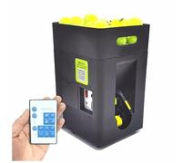 Ryanong Machine à balles de tennis portable avec télécommande, angle de lancement réglable et perche télescopique, 2 à 4 heures de jeu avec batterie intégrée, capacité de 50 balles, pour entraîneurs