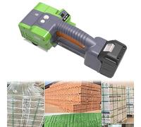 Ryanong Machine de cerclage électrique, outil de cerclage de soudure avec poignée antidérapante, force de serrage 60-3200N et largeur de cerclage de 9-16 mm réglable, batterie amovible, pour