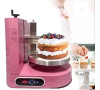 Ryanong Machine de lissage automatique de gâteau, électrique rotative réglable pour un bord et une surface parfaits, idéale pour tartiner et enduire la crème d'anniversaire