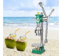 Ryanong Machine d'ouverture manuelle de trou de noix de coco, outil d'ouverture de noix de coco, outil de presse manuelle en acier inoxydable + base de moulage pour usage domestique commercial