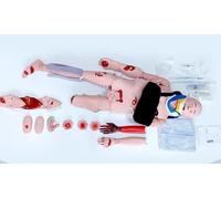Ryanong Mannequin de soins aux patients, fixation de fracture des membres fermés en PVC, simulateur de soins des plaies du patient, formation des compétences gériatriques, mannequin de traumatisme
