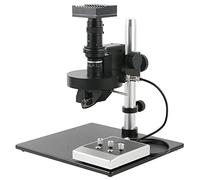 Ryanong Microscope d'observation 4K 8MP HDMI Vidéo Microscope Caméra de mesure + Rotation automatique motorisée à 360 degrés 2_D 3_D 0.6X-5X Stereo 200X