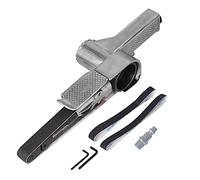 Ryanong Mini machine à bandes abrasives, ponceuse à bande pneumatique à angle réglable 16 000 tr/min professionnelle avec papier abrasif pour compresseur d'air pour le travail du bois pour le