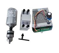 Ryanong Moteur de broche CNC refroidi par air 0,2 kW CNC broche moteur kit de têtes de broche mandrin 200 W moteur broche gouverneur de vitesse d'alimentation pour gravure haute précision et