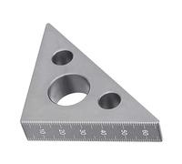Ryanong Petite règle triangulaire en alliage d'aluminium à angle droit pour le travail du bois Règle carrée Instruments de mesure Outil de menuiserie Rapporteur