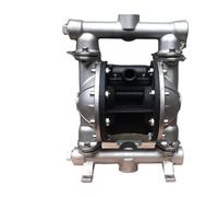 Ryanong Pompe à membrane pneumatique en acier inoxydable double QBY3-20/25, pompe à eaux usées auto-amorçante résistante à la corrosion pour dosage de laboratoire