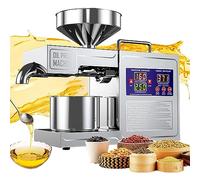 Ryanong Presse à huile électrique, machine commerciale avec écran tactile LCD et fonction de chauffage, contrôle intelligent de la température et deux méthodes, sûr et facile à utiliser, pour cuisine