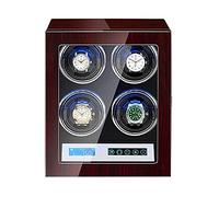 Ryanong Remontoir automatique de montre 4 avec écran de contrôle LCD, lumière LED, oreillers flexibles, 15 modes de rotation, moteur silencieux