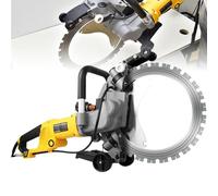 Ryanong Scie circulaire à béton électrique avec moteur sans balais, eau humide, suppression de la poussière, avec ligne, pompe, lame pour pierre, barre d'armature, coupe de brique