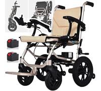 Ryanong VACSAX Fauteuil roulant électrique avec deux batteries amovibles, fauteuil roulant pour personnes âgées et handicapées, léger, pliable, sûr, confortable, charge : 200 kg, équipé d'un frein