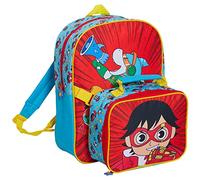 RYAN'S WORLD Sac à dos avec sac à lunch assorti pour enfants, ensemble détachable pour l'école et les voyages