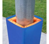 RybdaFDc Housse de Rembourrage pour Barre, Rembourrage for Poteau de Basket-Ball extérieur, Protection for Poteau de Basket-Ball, Football, Volley-Ball, Hauteur 1,5 m(Blue,4"x4" (10x10cm))