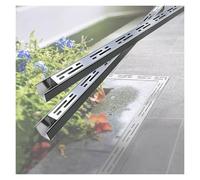 RybdaFDc Lot de 2 caniveaux de Drainage en Acier Inoxydable, grilles métalliques, for Drainage de Cour, Souterrain, Patio, terrasse, Cour, Garage, allée, extérieur et intérieur(W70*H30mm)