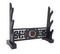 RybdaFDc Porte-épée support affichage Horizontal samouraï Katana Wakizashi classique motif creux Tai Chi 1-3 niveaux(3Tier)