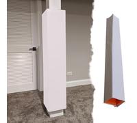 RybdaFDc Rembourrage de Poteau en Mousse Creuse sur Mesure, Manchons de Tige de Garage de Basket-Ball Super épais, enveloppe de Colonne de sous-Sol résistante aux Chocs(White,5.5"x5.5" (14x14cm))