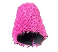 RybdaFDc Rouleaux de Gazon Artificiel, Gazon Artificiel coloré for extérieur, Gazon Artificiel épais et réaliste Facile à Nettoyer(Pink 2,2x12m(6.59x39.37ft))