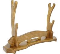 RybdaFDc Support d'épée support affichage horizontal Katana Wakizashi simplicité moderne bois massif 1-3 niveaux(2tier)