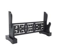 RybdaFDc Support d'épée support affichage horizontal samouraï Katana Wakizashi motif creux classique 1-3 niveaux noir(1Tier)