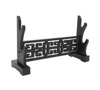 RybdaFDc Support d'épée support affichage horizontal samouraï Katana Wakizashi motif creux classique 1-3 niveaux noir(2Tier)