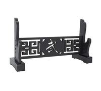 RybdaFDc Support d'épée support affichage horizontal samouraï Katana Wakizashi motif creux classique wu1-3 niveaux noir(1Tier)