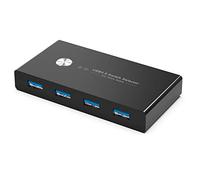 Rybozen Switch USB 3.0 Commutateur KVM 4 Ports pour 2 PC,Haute Vitesse 5 Gbps,USB KVM 2-Entrées 4-Sorties pour Clavier Souris Clé USB Disque Dur Externe Imprimante Scanner 2 Câbles USB 3.0 Inclus