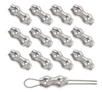 Rybtd 12 Pièces Serre Câbles Duplex Clips Serre-Câbles M5 Serre Cable Acier 5mm Clip de Câble Métallique，Serre-Câbles en Acier Inoxydable pour Câble Métallique 5mm，pour Auvent Tendeur de Corde à Linge