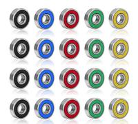 Rybtd Roulements de Skateboard ABEC 9, 20Pcs Roulements à Billes en Métal Double Blindage 8mm x 22mm x 7mm Miniatures Roulement 608 RS pour Skateboard, Roller, Rollers